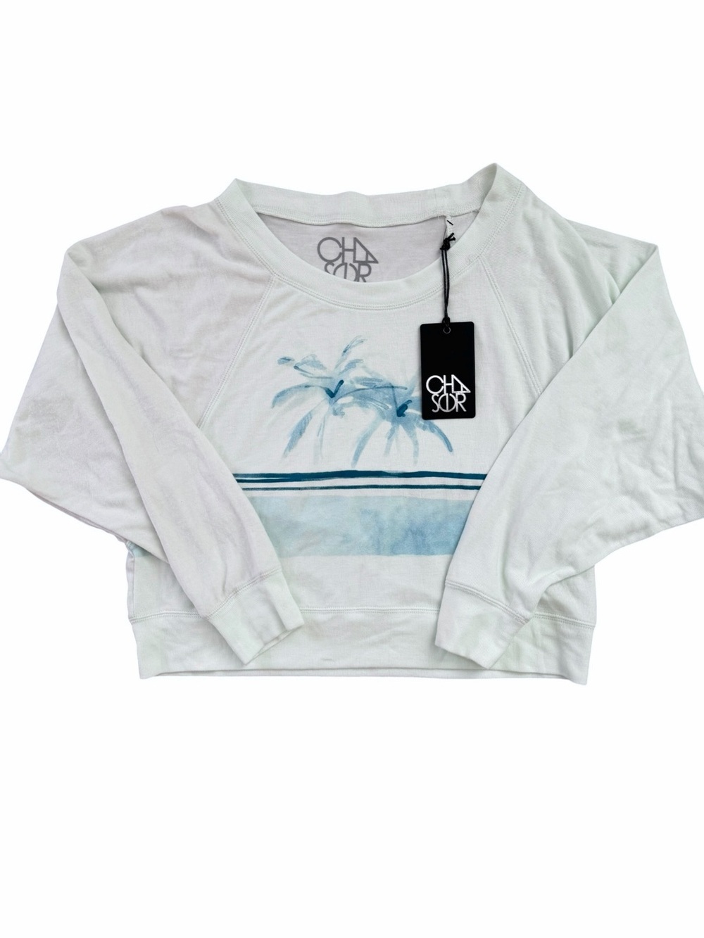 Chaser Palm Dolman Sleeve Sweatshirt Small NWT Mint Green